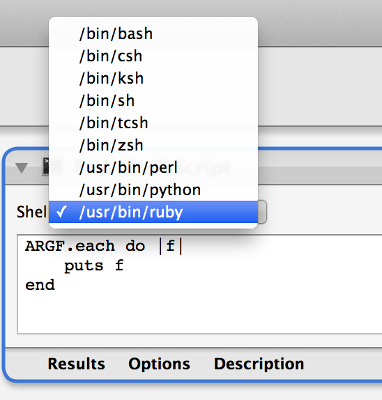 Ruby In Automator
